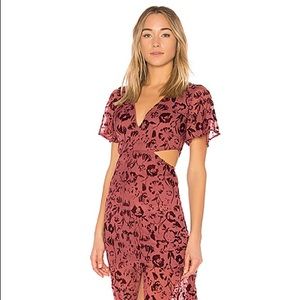 Lovers + Friends Tatum Dress in Sangria (Size S)